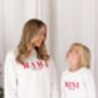 Christmas Mini Est Personalised Embroidered Sweatshirt Jumper With Optional Matching Mama, thumbnail 6 of 12