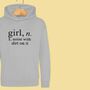 'Girl: Noise With Dirt' Definition Hoodie Jumper For Girls, thumbnail 8 of 12