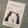 Joke Penguin Perfume Christmas Card, thumbnail 2 of 2
