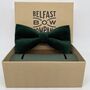 Velvet Bow Tie In Bottle Green, thumbnail 2 of 2