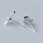 Sterling Silver Bird And Leaf Stud Earrings, thumbnail 2 of 4