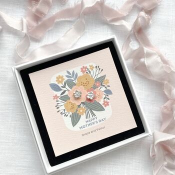 Sterling Silver Flower Stud Earrings – Mother’s Day Gift Card | Flower Jewellery Gift For Mum, 2 of 11