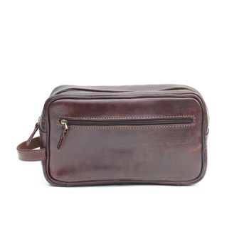 Max Leather Wash Bag, 6 of 12