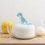 Personalised Name And Dinosaur Cake Topper, thumbnail 1 of 3
