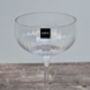 Set Of Two Linear Patterned Champagne/Coctail Saucers/Glasses, thumbnail 3 of 4