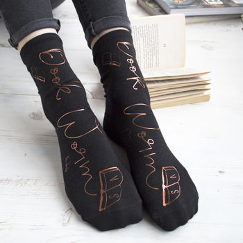 Book Worm Personalised Socks