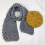Fair Trade Boho Bobble Knit Wool Beret Hat, thumbnail 3 of 4