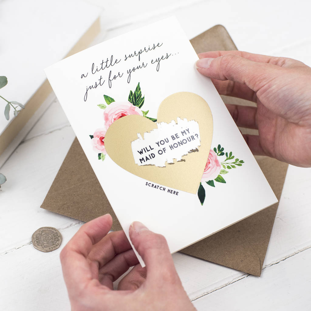 What Do You Write In A Maid Of Honor Proposal Card