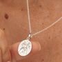 Sterling Silver Gemini Zodiac Charm Necklace, thumbnail 1 of 6