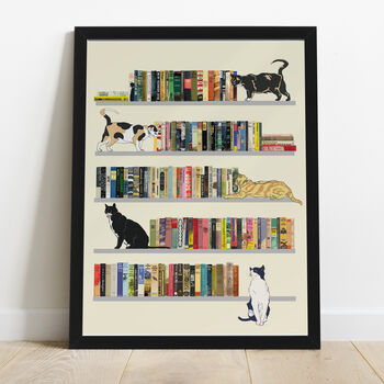 Cats And Books, Cat Lover Gift, 3 of 9