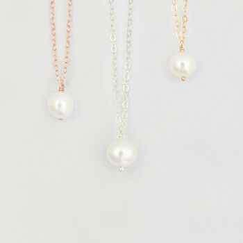 Freshwater Pearl Drop Necklace, 2 of 11