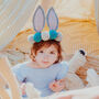 Pom Pom Bunny Ears, Turquoise, thumbnail 1 of 4
