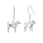 Sterling Silver Jack Russell 3D Earrings, thumbnail 2 of 5