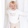 Mini Flyer/ First Time Flyer Personalised Embroidered Holiday Airport Sweatshirt Jumper, thumbnail 1 of 7