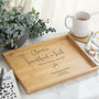 Personalised Wooden Breakfast In Bed Tray, thumbnail 1 of 6