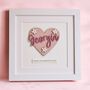 Wooden Pink Floral New Baby Name Print, thumbnail 3 of 4