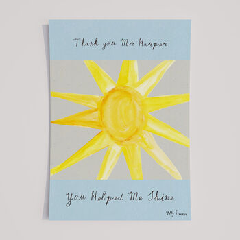 Personalised Teacher Thank You Art Print Gift, 5 of 9