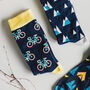 Men's Ethical Bicycle Print Sock, thumbnail 2 of 8
