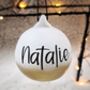 Personalised Ceramic Christmas Bauble With Gold Bottom, thumbnail 3 of 3