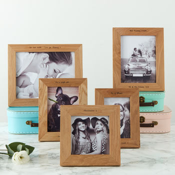 Personalised Solid Oak Photo Frame, 10 of 10