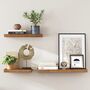 80 Cm Brown Floating Wall Mounted Shelf, thumbnail 3 of 9