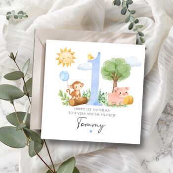 Farm Animals 3rd Birthday Card, 1st 2nd Birthday Card For Son, Daughter, Any Relationship, 4 of 7