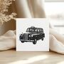 London Taxi Hand Drawn Card, thumbnail 1 of 5