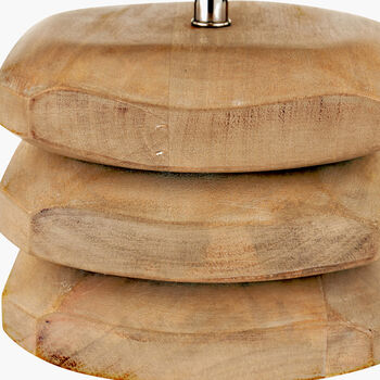 Natural Mango Wood Three Pebble Table Lamp, 7 of 9