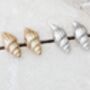Sterling Silver Shell Stud Earrings, thumbnail 1 of 8