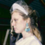White Crown Band With Pearl Veiling 'Dorothy', thumbnail 3 of 12
