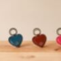 Personalised Heart Shaped Leather Key Ring 'Mimi Nappa', thumbnail 10 of 12