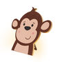 Monkey Dimmable LED Battery Children's Wall Night Light, thumbnail 8 of 8