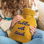 Personalised Hot Water Bottle And Knitted Cover, thumbnail 2 of 6