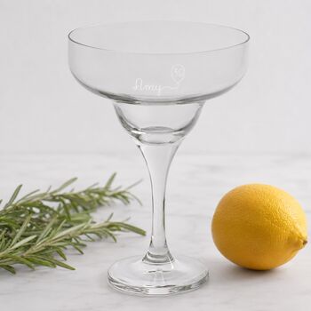 Engraved Cocktail Glass Personalised 30th Birthday Gift, 7 of 9