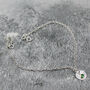 Sterling Silver Birthstone Charm Anklet, thumbnail 6 of 9