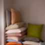 Dusty Grey Linen Square Cushion, thumbnail 2 of 2