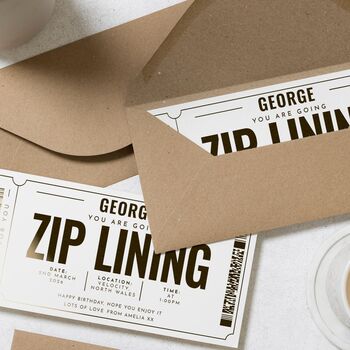 Personalised Zip Lining Birthday Gift Voucher, 8 of 9