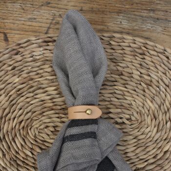 Slim Leather Napkin Rings, 6 of 7