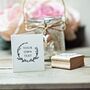 Personalised Garland Free Text Wedding Rubber Stamp, thumbnail 3 of 5