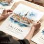 Estonia City Illustration Of Tallinn, thumbnail 1 of 7