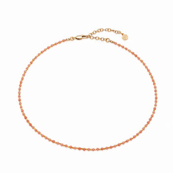 Coral And Gold Choker Necklace, 3 of 5