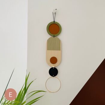 Orange, Green And Black Small Modern Wall Hanging, 5 of 10