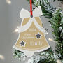 Personalised Golden Family Christmas Bell Decoration, thumbnail 2 of 3