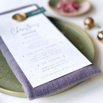Eco Friendly Christmas Menu With Plantable Seed Paper, 6 of 8
