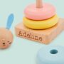 Personalised Wooden Bunny Stacker Toy 12m+, thumbnail 2 of 3