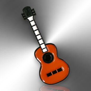 Acoustic Guitar Musical Instrument Enamel Pin Badge, 3 of 8