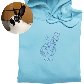 Personalised Pet Portrait Face Outline Hoodie, 2 of 10