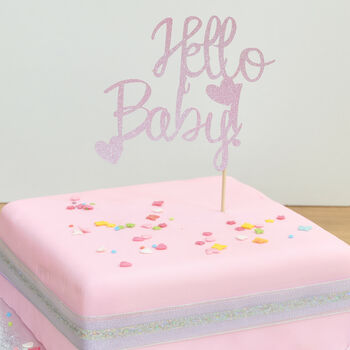 Hello Baby! Cake Topper For Baby Shower Or Christening, 2 of 3