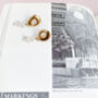 Mismatched Abstract Earrings With Baroque Pearls, thumbnail 2 of 3