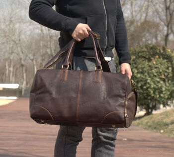Leather Weekend Bag, 7 of 12